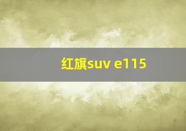 红旗suv e115